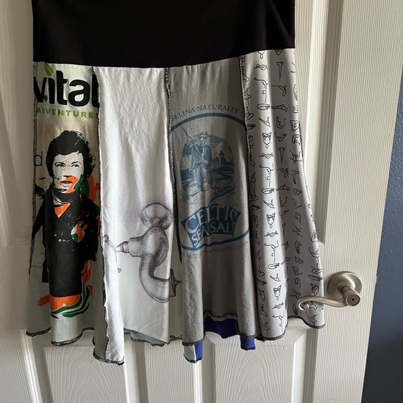 Upcycled skirt.  One of a kind.  Unique - Picture 4 of 6